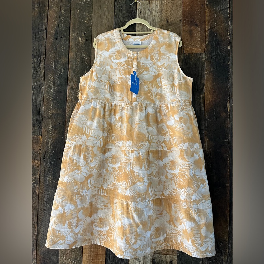 Columbia Crimson Point FS Breezy Printed Sleeveless Dress - Size XL - NWT